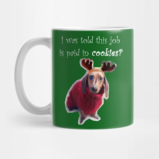 I was told this job is paid in cookies?- Reindeer Puppy by Humerushumor